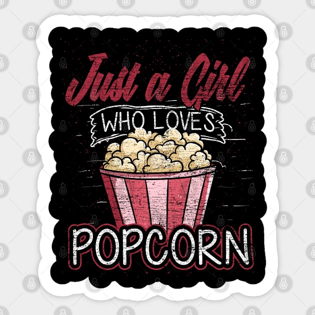 Popcorn Girl Retro Cinema Sticker by ShirtsShirtsndmoreShirts